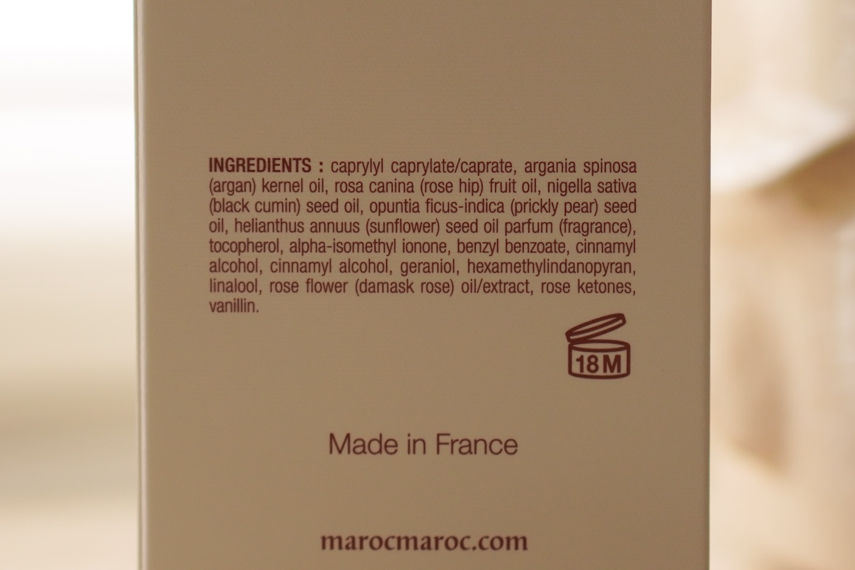 marocMaroc Pétales du Désert review: luxe dry oil voor huid en haar ingrediënten
