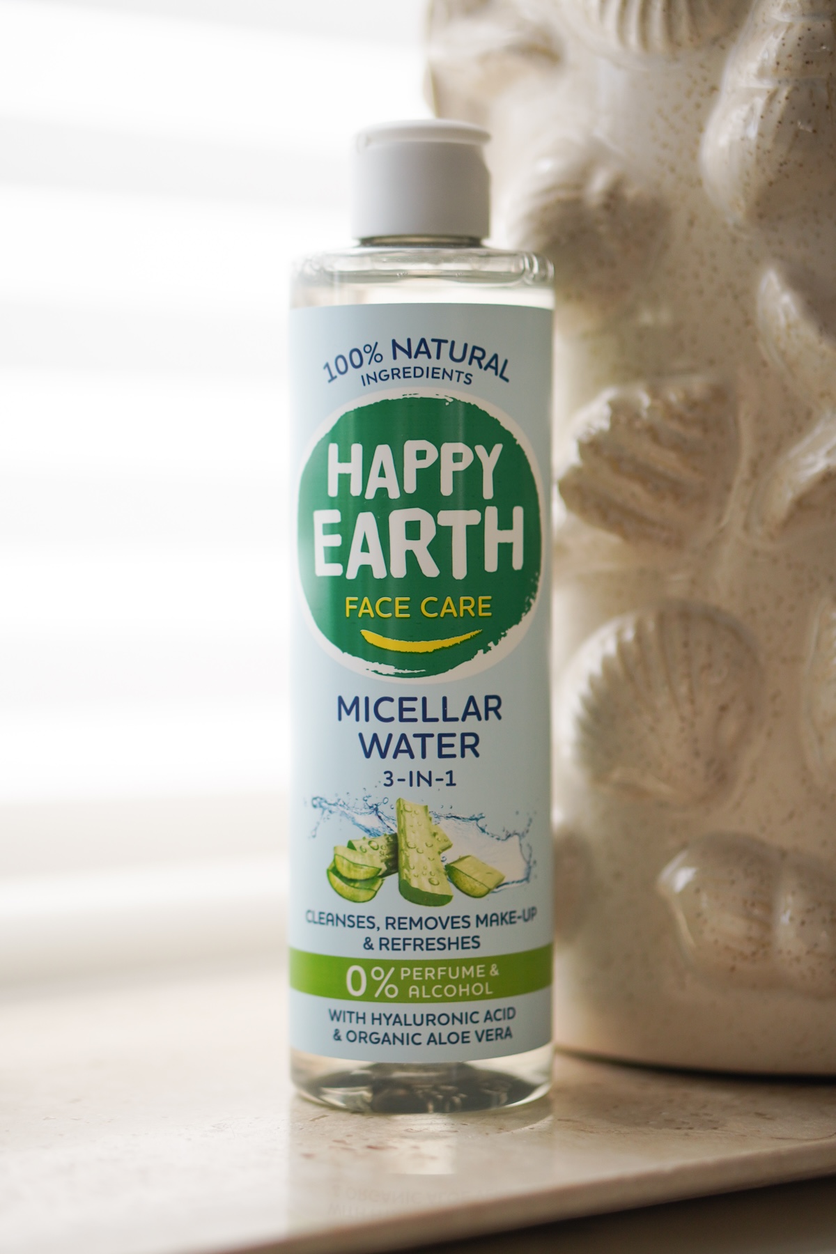 happy earth MICELLAIR WATER 3-IN-1 Happy Earth Face Care review 100% natuurlijke gezichtsverzorging