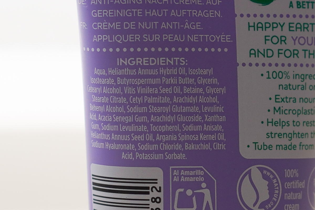happy earth ANTI-AGE NACHTCRÈME Happy Earth Face Care review 100% natuurlijke gezichtsverzorging